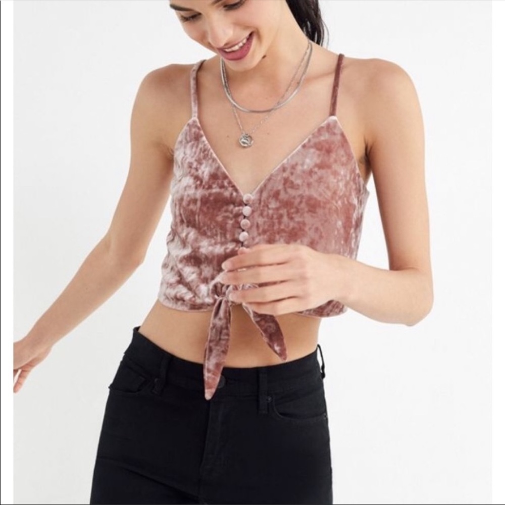 NWT Urban Outfitters Velvet Crop Top 💗